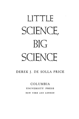 Little Science, Big Science