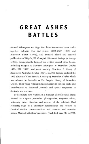 Great Ashes Battles