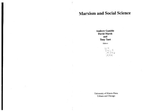 Marxism and Social Science