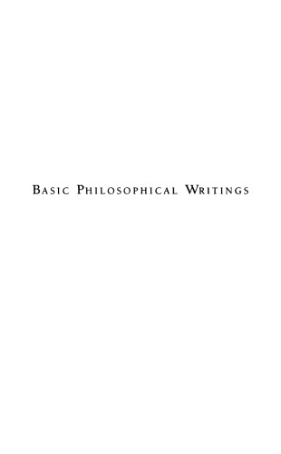 Emmanuel Levinas: Basic Philosophical Writings (Studies in Continental Thought)