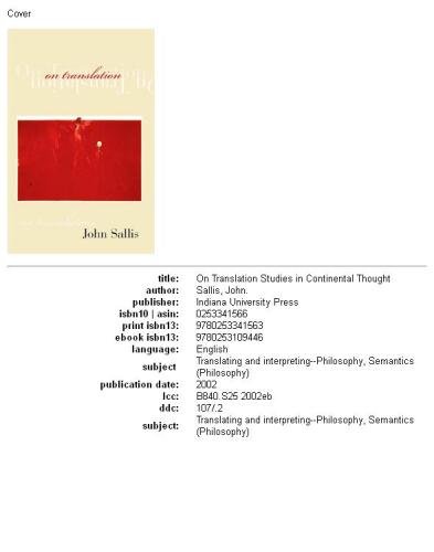 On Translation: