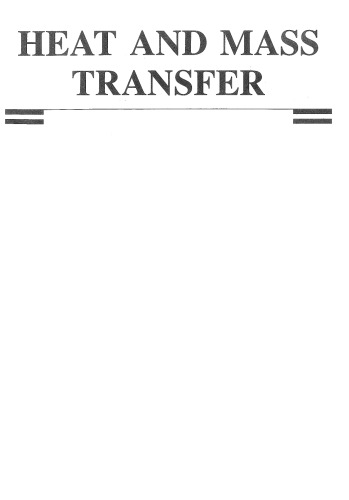 Heat and Mass Transfer