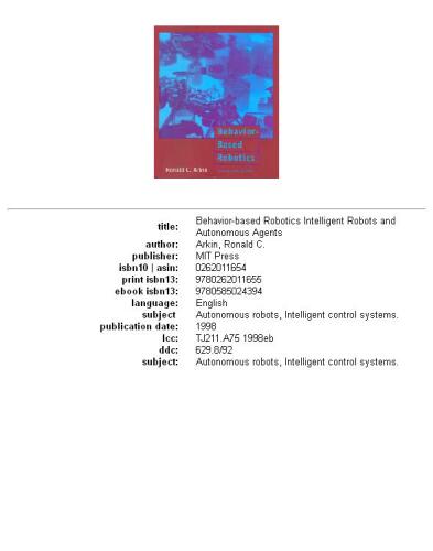 Behavior-Based Robotics