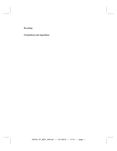Boosting: Foundations and Algorithms