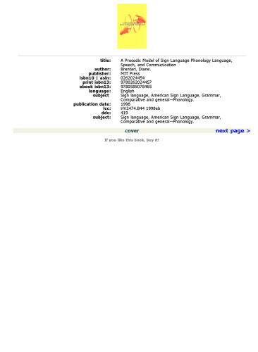 A Prosodic Model of Sign Language Phonology