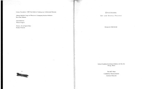 Evictions: Art and Spatial Politics (The Graham Foundation MIT