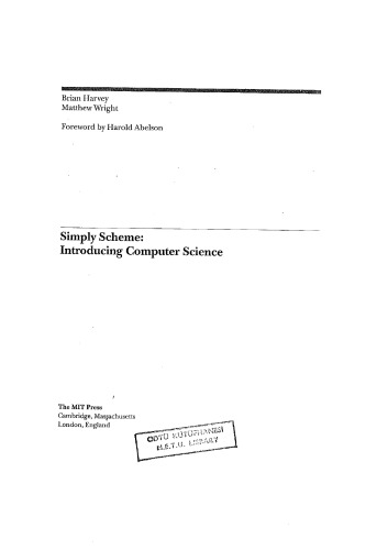 Simply Scheme: Introducing Computer Science