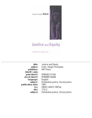 Justice and Equity