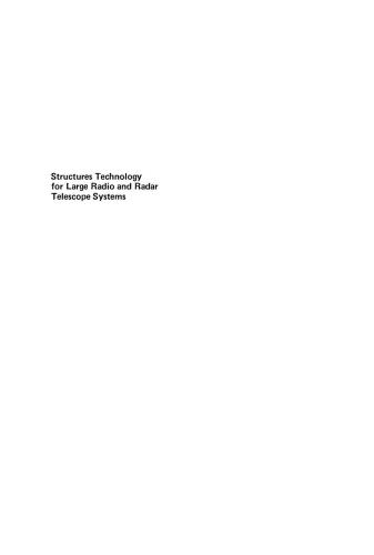 Structures technology for large radio and radar telescope systems