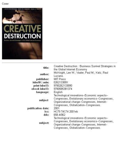 Creative Destruction: Business Survival Strategies in the Global Internet Economy