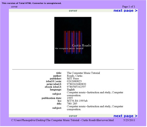 The computer music tutorial