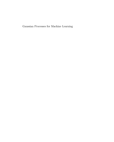 Gaussian processes for machine learning