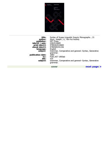 Syntax of Scope (, 21)