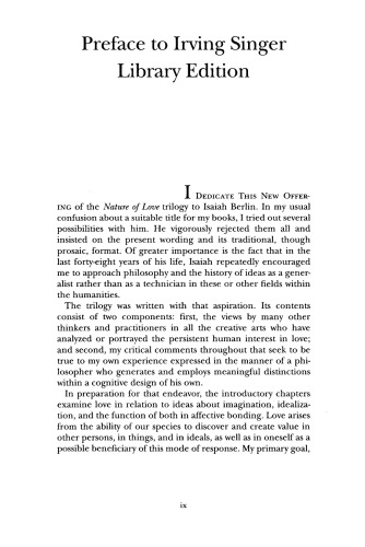 The Nature of Love, Volume 1: Plato to Luther