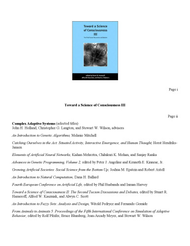 Toward a Science of Consciousness III: The Third Tucson Discussions and Debates ()