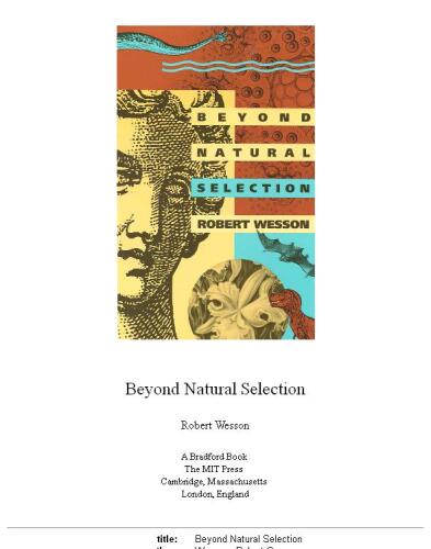 Beyond natural selection