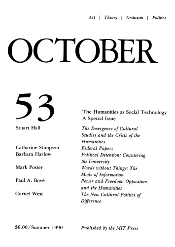 October journal No.53 Summer (1990) - The Humanities as Social Technology