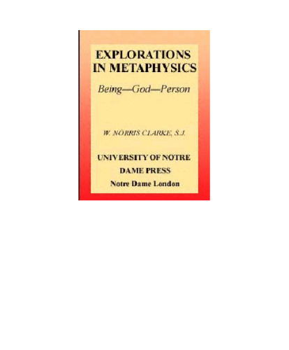 Explorations in Metaphysics: Being-God-Person (Series in Financial Economics and)