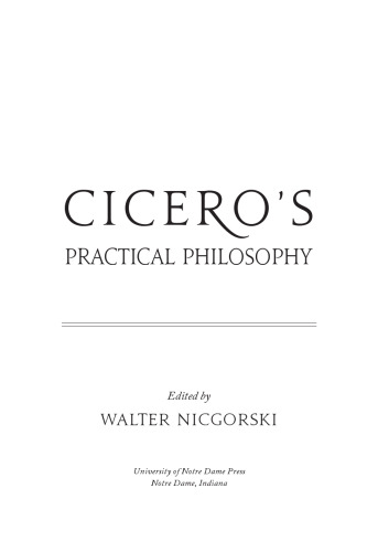 Cicero's Practical Philosophy