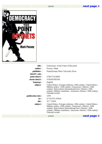 Democracy at the Point of Bayonets