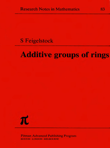 Additive Groups of Rings (Surveys in Industrial Wastewater Treatment)