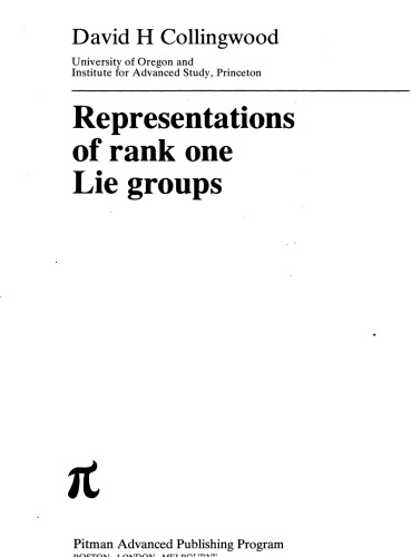 Representations of rank one Lie groups