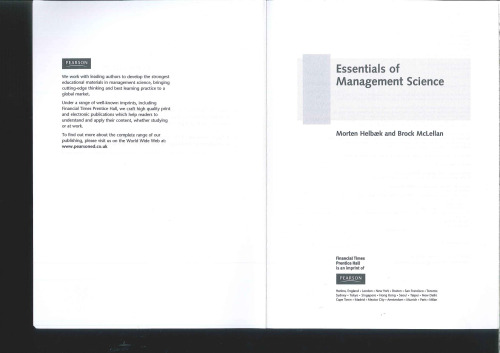 Essentials of Management Science