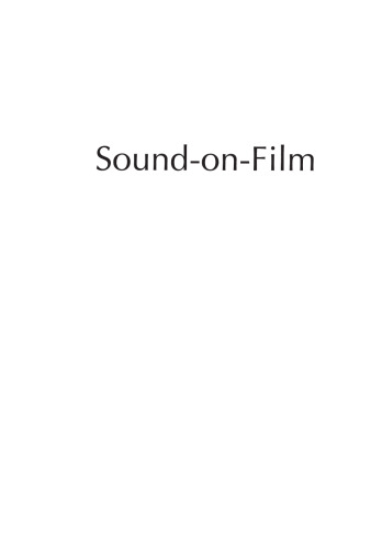 Sound-On-Film: Interviews with Creators of Film Sound