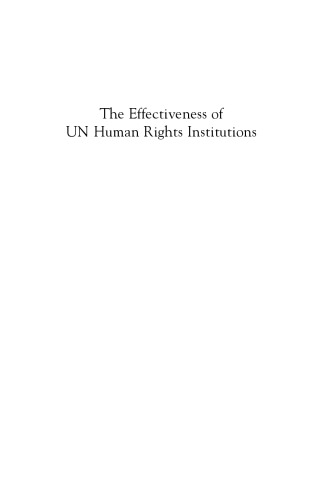 The Effectiveness of UN Human Rights Institutions