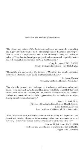 The Business of Healthcare Three Volumes (Praeger Perspectives)