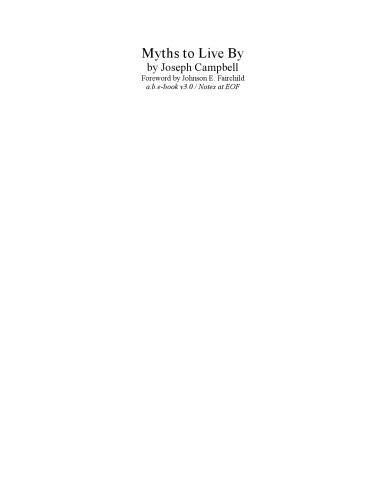 Myths to Live by (Condor Books)
