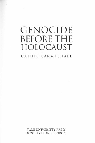 Genocide Before the Holocaust