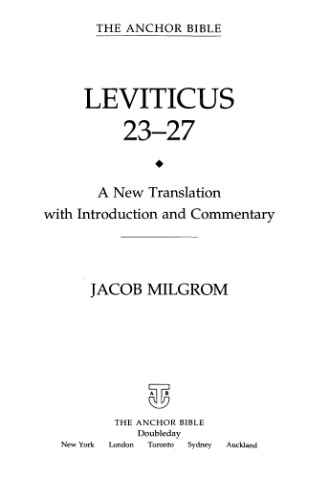 Leviticus 23-27 ()