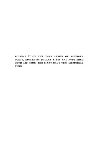 Poems (Yale Series of Younger Poets)