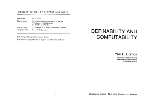 Definability and Computability