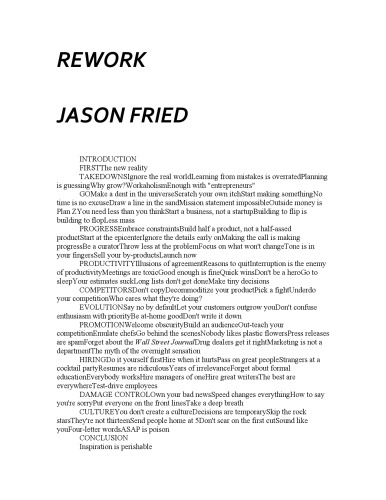 Rework