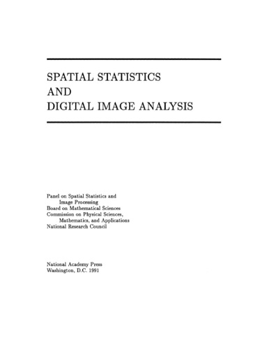 Spatial Statistics and Digital Image Analysis