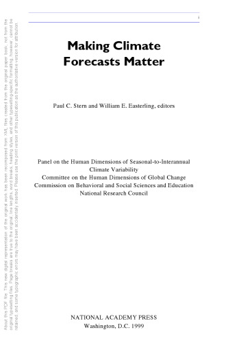 Making Climate Forecasts Matter