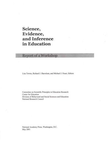 Science, Evidence, and Inference in Education