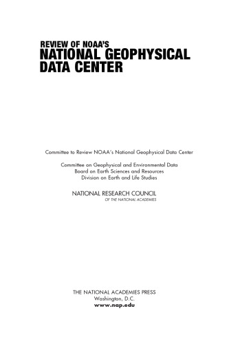 Review of NOAA's National Geophysical Data Center