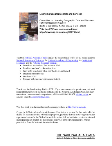 Licensing Geographic Data and Services