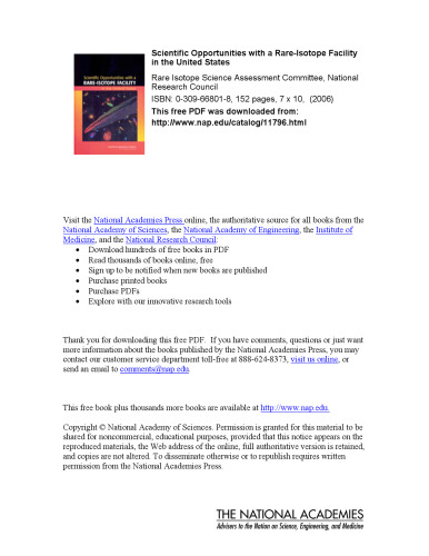 Scientific Opportunities with a Rare-Isotope Facility in the United States