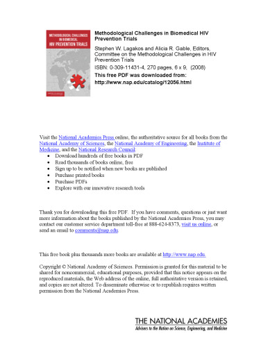 Methodological Challenges in Biomedical HIV Prevention Trials
