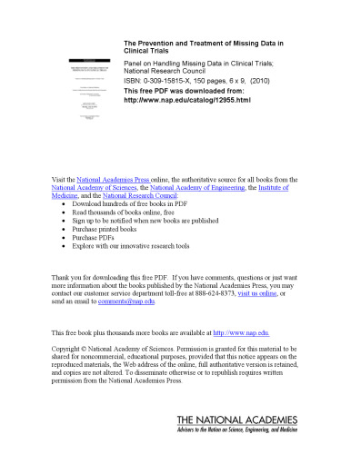 The Prevention and Treatment of Missing Data in Clinical Trials