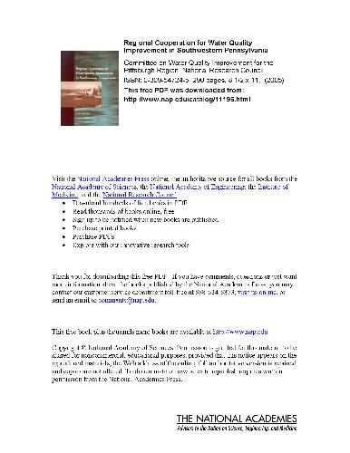 Regional Cooperation for Water Quality