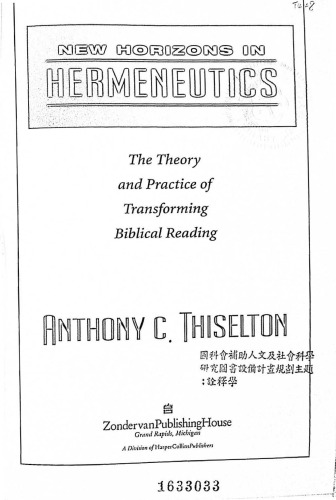 New Horizons in Hermeneutics