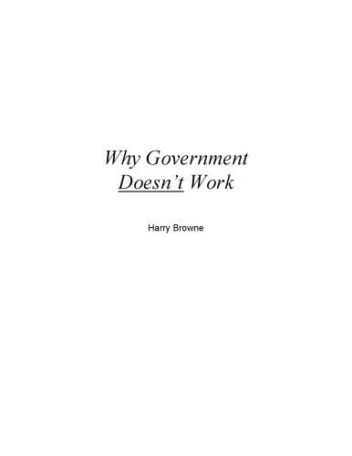 Why Government Doesn't Work