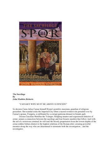 The Sacrilege (SPQR III)