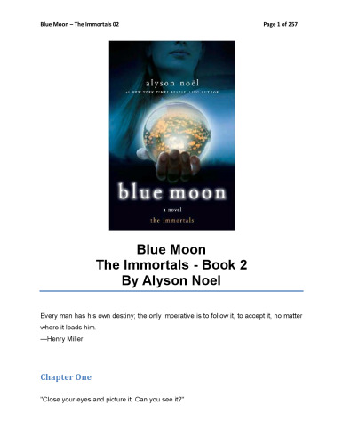Blue Moon (The Immortals, Book 2)
