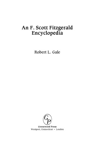 An F. Scott Fitzgerald Encyclopedia